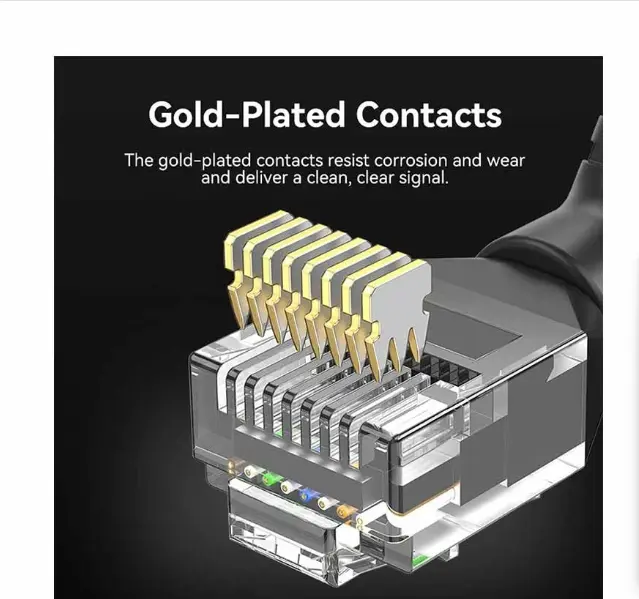 Picture of Vention IBOBN Cat-6A UTP, 15 Meter, Black Rotate Right Angle Patch Cable #IBOBN