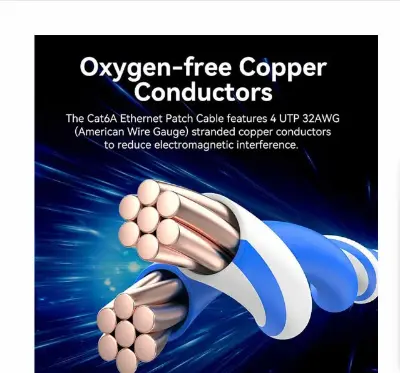 Picture of Vention IBOBN Cat-6A UTP, 15 Meter, Black Rotate Right Angle Patch Cable #IBOBN