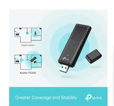 Picture of TP-Link Archer TX20U AX1800 1800 Mbps Dual Band Wi-Fi 6 USB Adapter