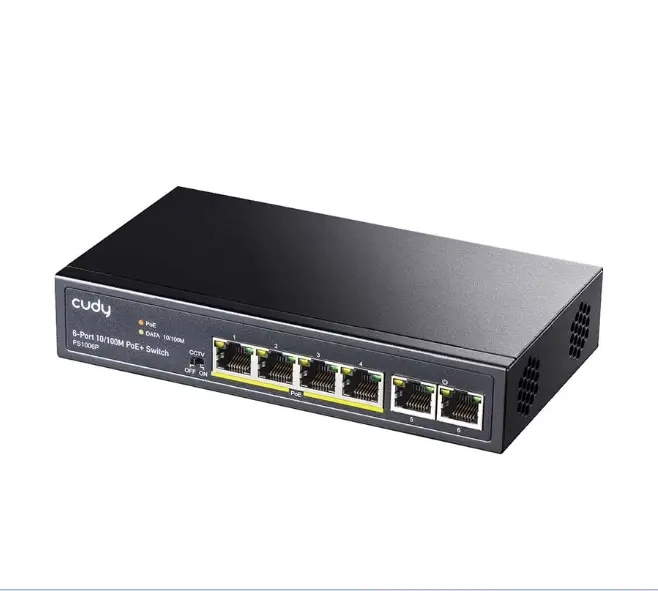 Picture of Cudy FS1006P 6 Port 10/100Mbps PoE+ Unmanaged 4 PoE+ Switch with 2 Uplink Port