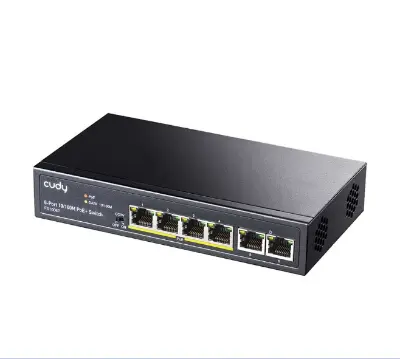 Picture of Cudy FS1006P 6 Port 10/100Mbps PoE+ Unmanaged 4 PoE+ Switch with 2 Uplink Port
