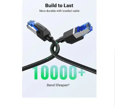 Picture of UGREEN NW153 (30800) Cat-8 F/FTP 20 Meter Black Network Cable Patch Cord