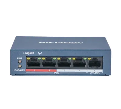 Picture of Hikvision DS-3E0105P-E/M 5 Port Unmanaged PoE Switch