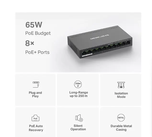 Picture of MERCUSYS MS110P 10-Port Unmanaged Desktop Switch