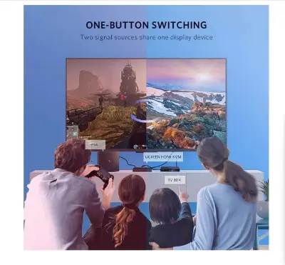 Picture of UGREEN CM200 (50744) KVM Black Network Switch