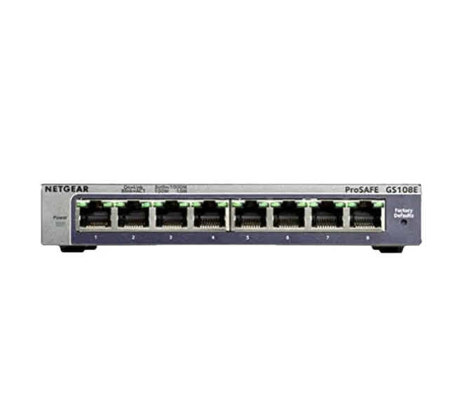 Picture of Netgear GS108E 8-Port Gigabit Plus Managed Desktop Switch