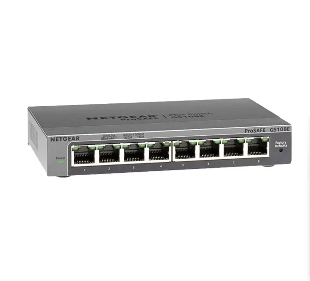 Picture of Netgear GS108E 8-Port Gigabit Plus Managed Desktop Switch