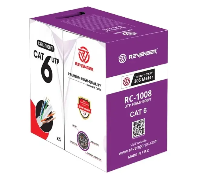 Picture of Revenger RCAT-6, 305 Meter, White Network Cable #RC-1008