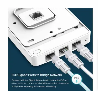 Picture of TP-Link EAP235-Wall OMADA AC1200 Wireless Gigabit Wall Plate Access Point
