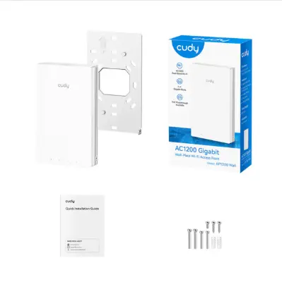 Picture of Cudy AP1300 Wall Indoor Wi-Fi 5 AC1200 Mbps Wireless Dual Band Wall-Plate Access Point