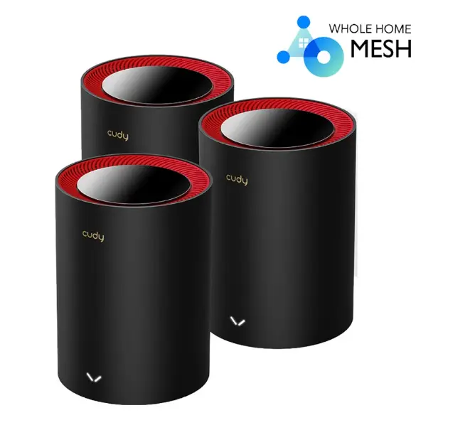 Picture of Cudy M3000 1.0 AX3000 Mbps Gigabit Dual-Band Black Mesh Wi-Fi 6 System (3-Pack)