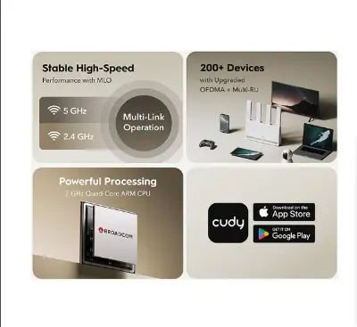 Picture of Cudy WR3600E BE3600 Mbps Gigabit Dual-Band Wi-Fi 7 Network Router