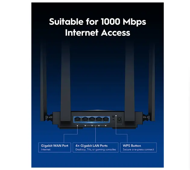 Picture of Cudy WR3600 BE3600 Mbps Gigabit Dual-Band Wi-Fi 7 Network Router