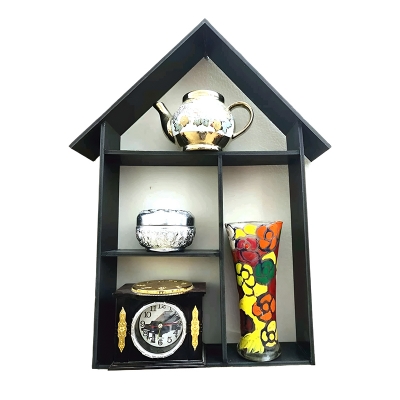 Picture of Premium Quality House Model Wall Shelf Wall Décor (H-18”L-10” Depth- 2.5” 4 Shelve Usable) Waterproof