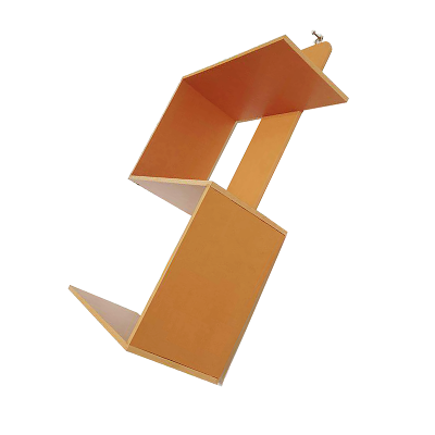 Picture of 3 Tier Modern Bookshelf, S-Shaped Bookcase, Small Book Shelf for Small Spaces, Unique Bookshelf for Storage Organizer Living Room Bedroom Home Office.