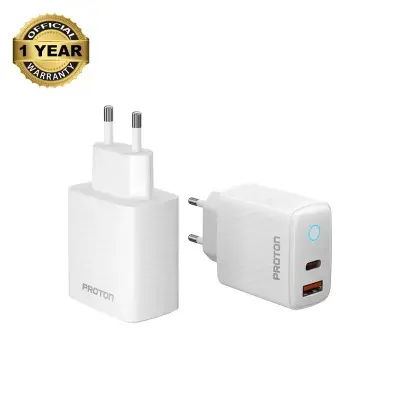 Picture of Proton 20W FAST CHARGER- T20 Ultra, Dual Port ( A +C ) with Special LED Light, Overvoltage & Overcurrent Protection 