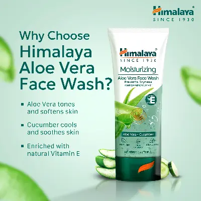 Picture of Himalaya Herbals Aloe Vera Face Wash- 100 ml