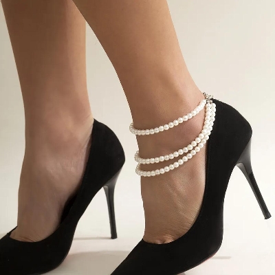 Picture of Pearl Anklet Dating Wedding Jewellery Special Edition Anklet - Off White