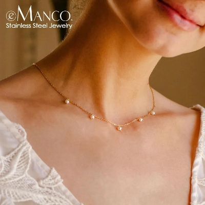 Picture of Manco Pearl Necklace Stone with Off White Pearl - Off White