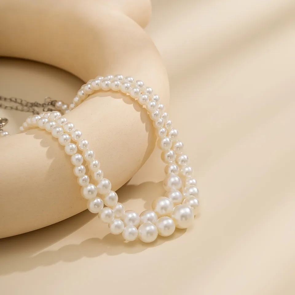 Picture of Splendid Signature Style -Understated -Choice and Remark -2 Layer Pearl Necklace Off White- Avant-garde- Significant Desire - Off White