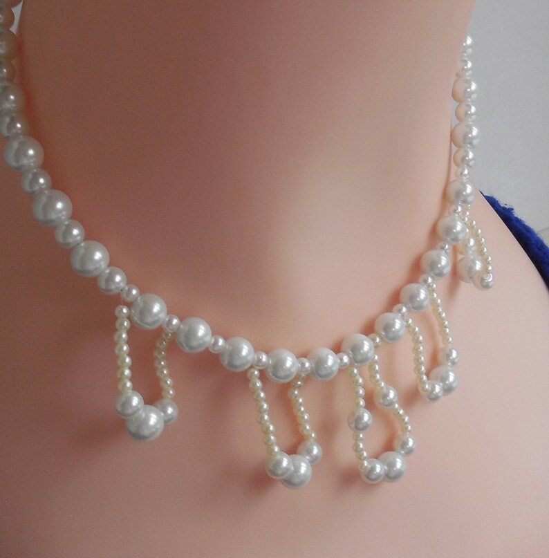 Picture of Pearl Simple Traditional Necklace Jewelry For Girls And Women’s - Off White