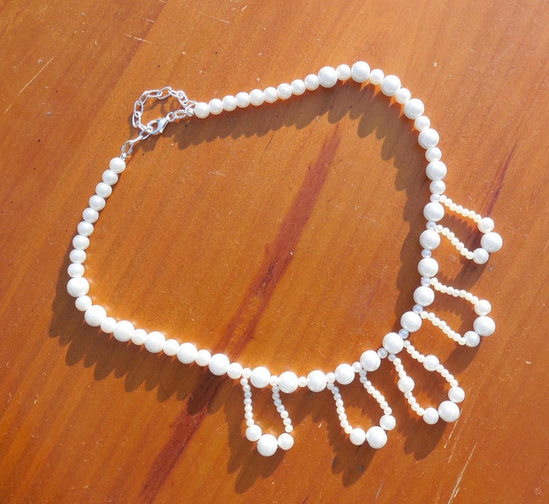 Picture of Pearl Simple Traditional Necklace Jewelry For Girls And Women’s - Off White