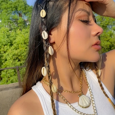 Picture of 5 Pcs Shell Jewellery For Women - Off White