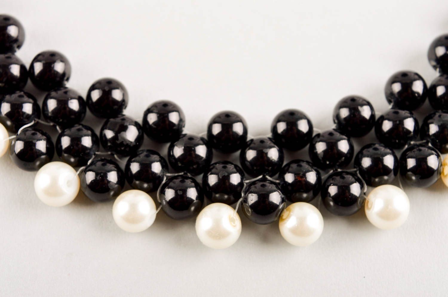 Picture of Pearl necklace unusual necklace Jewellery Set beads accessory gift ideas

For Girls And Women - Black