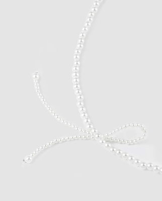 Picture of PEARL BOWKNOT BRACELET BANGLES JEWELRY FOR GIRLS AND WOMEN - Off White