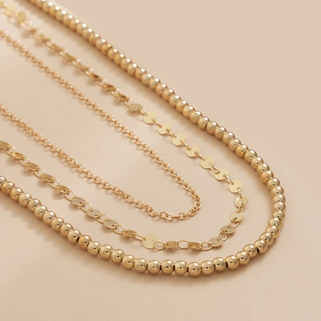 Picture of 3 pcs set Vintage Aesthetic Belly Beads Chain Body Chain Waist Chain Belt Streetwear Summer Women Fashion Body Jewelry - Gold