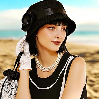 Picture of 3 Layer Pearl Necklace for Women Fashion Jewellery - White