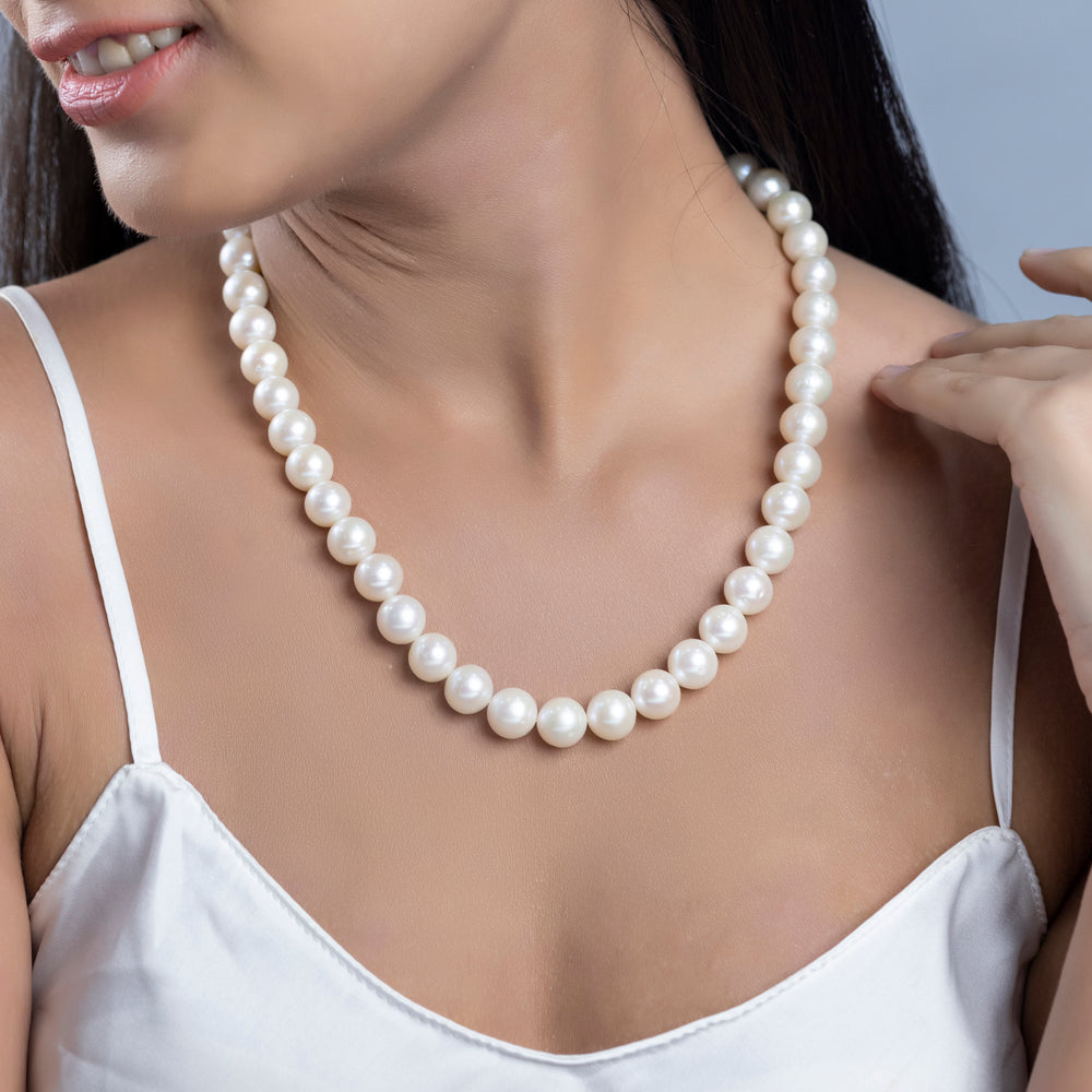 Picture of Glass Beads Necklace For Party Sharee Party Dress Fashion Women - White