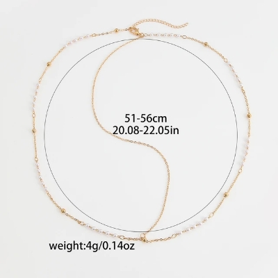 Picture of Pearl Chain Tikli Headpiece Imitation Pearl Link Chain Elegant Head Forehead Accessories Bling Bridal Hair Chain Women Lady Aesthetic Jewelry - Gold