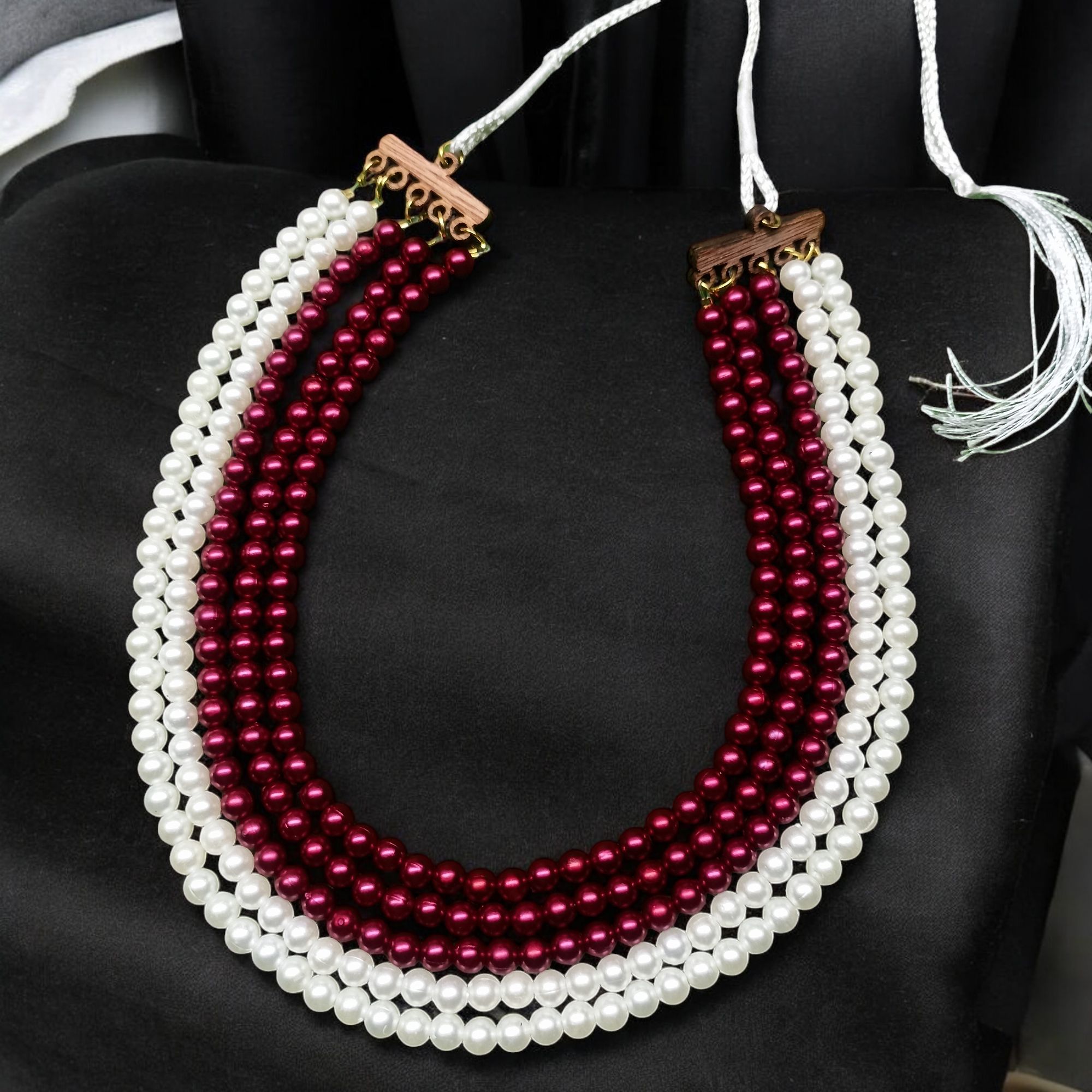 Picture of 5 Layer Multicoloured Pearl Necklace for Women Party Necklace Trendy Jewellery Tenoor Special - Multi