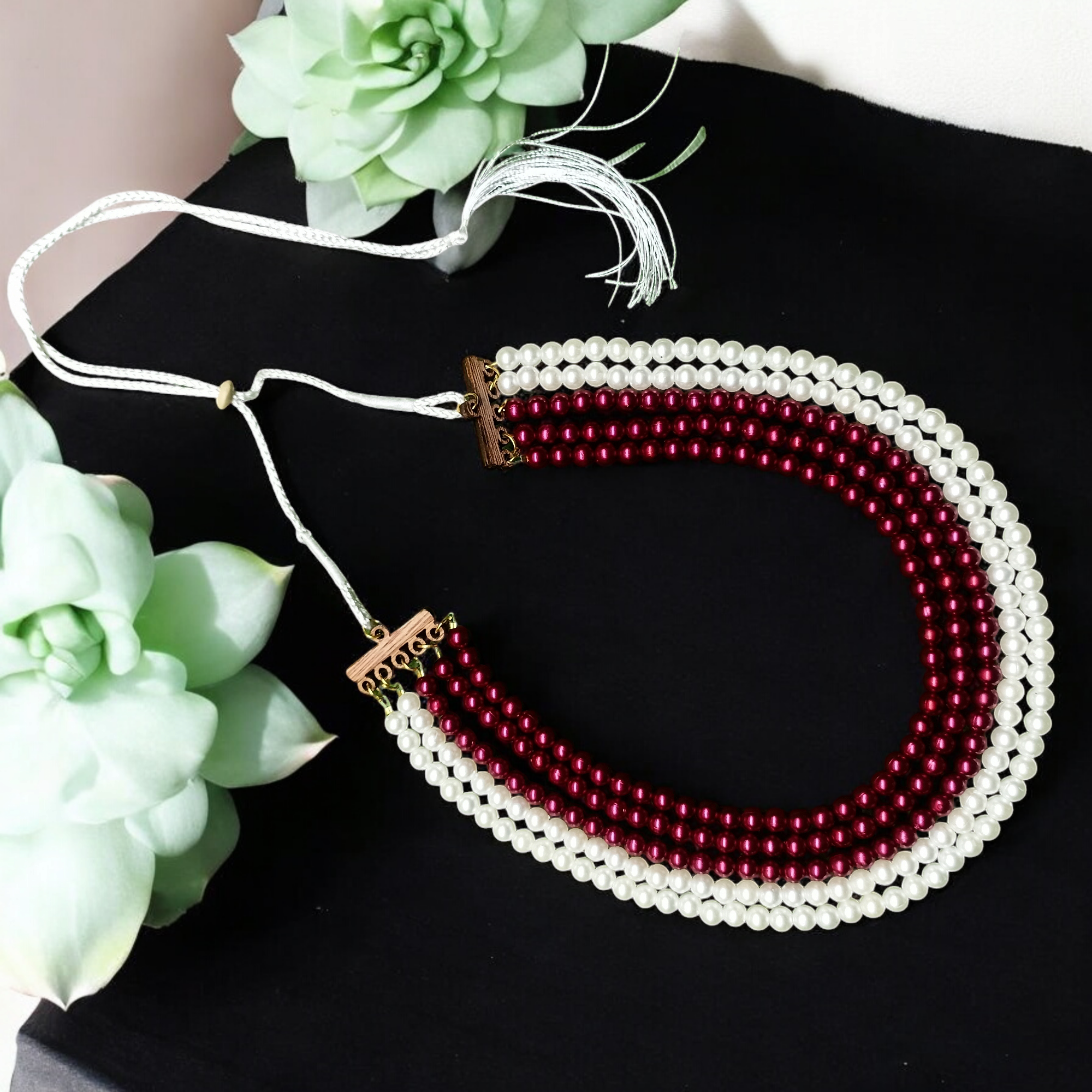 Picture of 5 Layer Multicoloured Pearl Necklace for Women Party Necklace Trendy Jewellery Tenoor Special - Multi