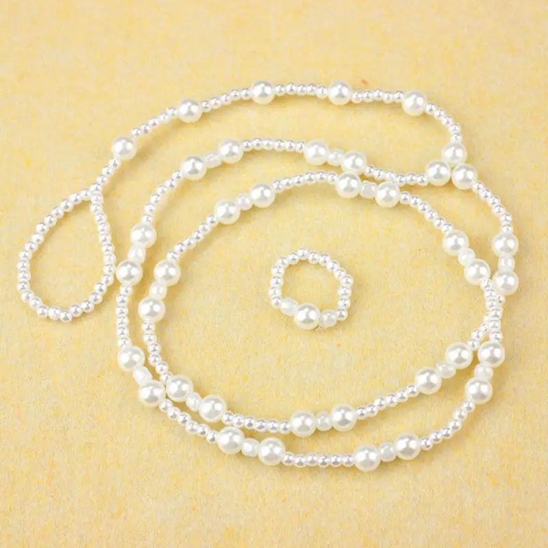 Picture of Multi Layer Pearl Anklet with toe Ring Girls and Women for Wedding patty Dating Sea beach Tenoor Special - Multi