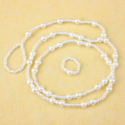 Picture of Multi Layer Pearl Anklet with toe Ring Girls and Women for Wedding patty Dating Sea beach Tenoor Special - Multi