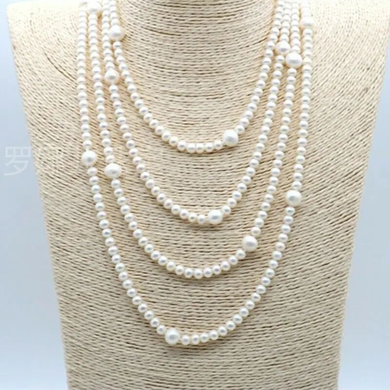 Picture of Pearl Long Necklace For Girls And Women Wearing At Wedding Party Dating Travelling Occasion Tenoor Special - Multi