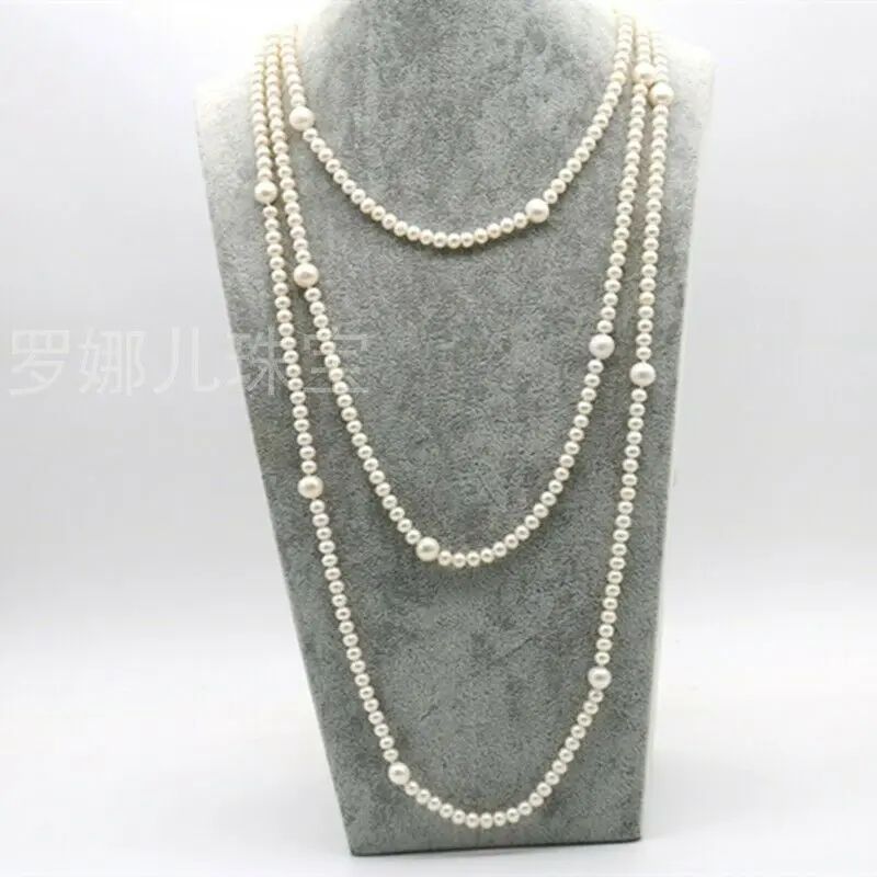 Picture of Pearl Long Necklace For Girls And Women Wearing At Wedding Party Dating Travelling Occasion Tenoor Special - Multi