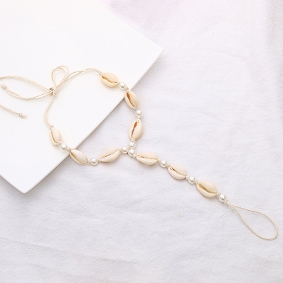 Picture of 1 pair (2 pcs) Classic Pearl sea Shell Bracelet Anklet Nupur Payel Bohemian Style States Fashion Braided Anklet Cross-border Accessories Tenoor Special - Multi