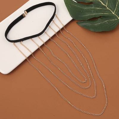 Picture of 1 PCS Long Tassel Thigh Chains for Women Punk Bohrmian Vintage Multilayer Leg Chain Shiny Rhinestone Link Body Jewelry Party Tenoor Special - Multi