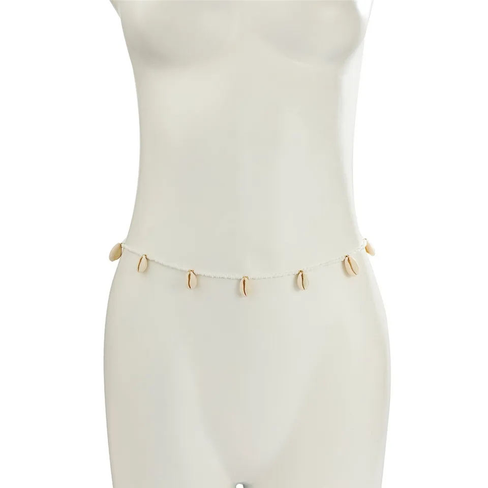 Picture of Summer White Belly Chain Body Chain Beach Shell Waist Chain - Multi