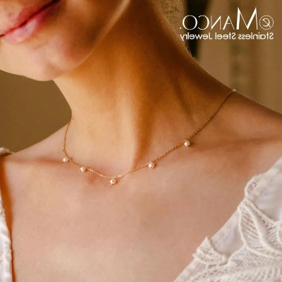 Picture of Manco Pearl Necklace Stone with Off White Pearl - Multi