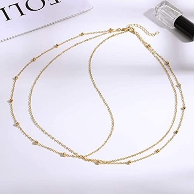 Picture of Pearl Multi layer Head Chain Gypsy Hair Chain Festival Wedding Jewelry Headpieces Hair Acessories Tikli for Women and Girls (Gold) Tenoor Special - Multi