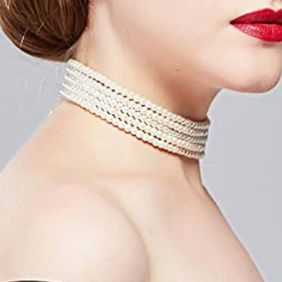 Picture of 5 Layer Pearl Necklace Vintage French Small Anti-pearl Necklaces for Women New Necklace 2023 Fashion Jewelry collars para major collars - Multi