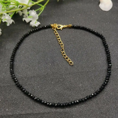 Picture of Black Beads Crystal Choker Necklace For Women Bohemian Beaded Necklace Simple Fashion Temperament Female Party Jewelry Décor Tenoor Special - Multi