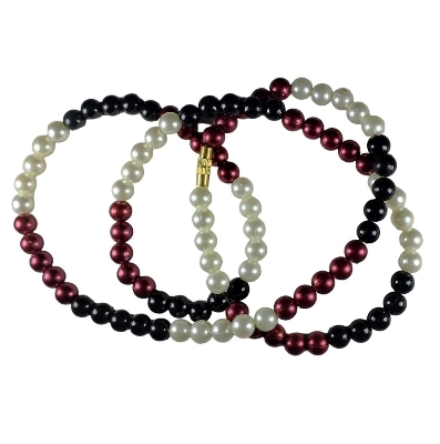 Picture of Multicolor Pearl Simple Design Garland With Thread Lock Rose Red Off White Black Pearl Combination Tenoor Tenoor Special - Multi