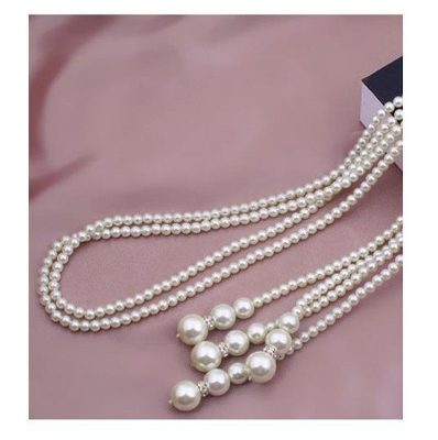 Picture of Pearl Multi Layer Necklace For Girls And Women Wearing At Wedding Occasion Travelling Dating Party Tenoor Special - Multi