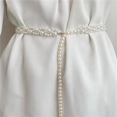 Picture of Multi Size Pearl Off White Dress Paerl Belly Chain Women Girls Party Tenoor Special - Multi