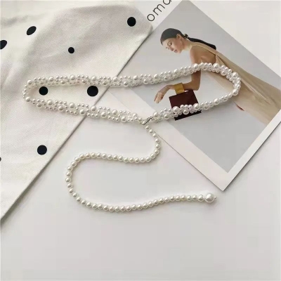 Picture of Multi Size Pearl Off White Dress Paerl Belly Chain Women Girls Party Tenoor Special - Multi